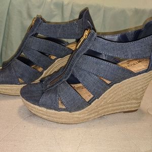 SOLD Merona Denim Wedges